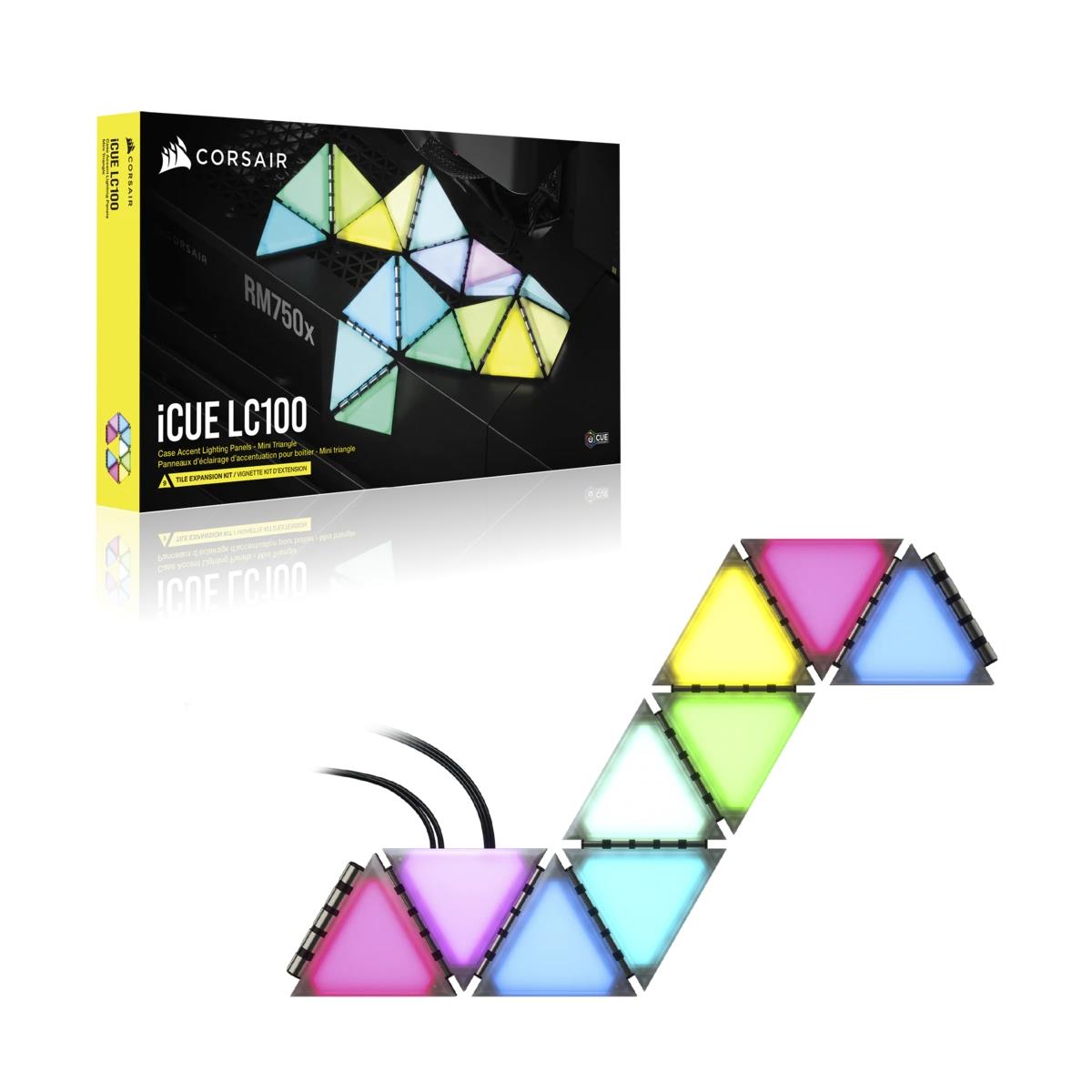 Icue Lc100 Case Accent Lighting Panels - Mini Triangle - 9x Tile Expansion Kit