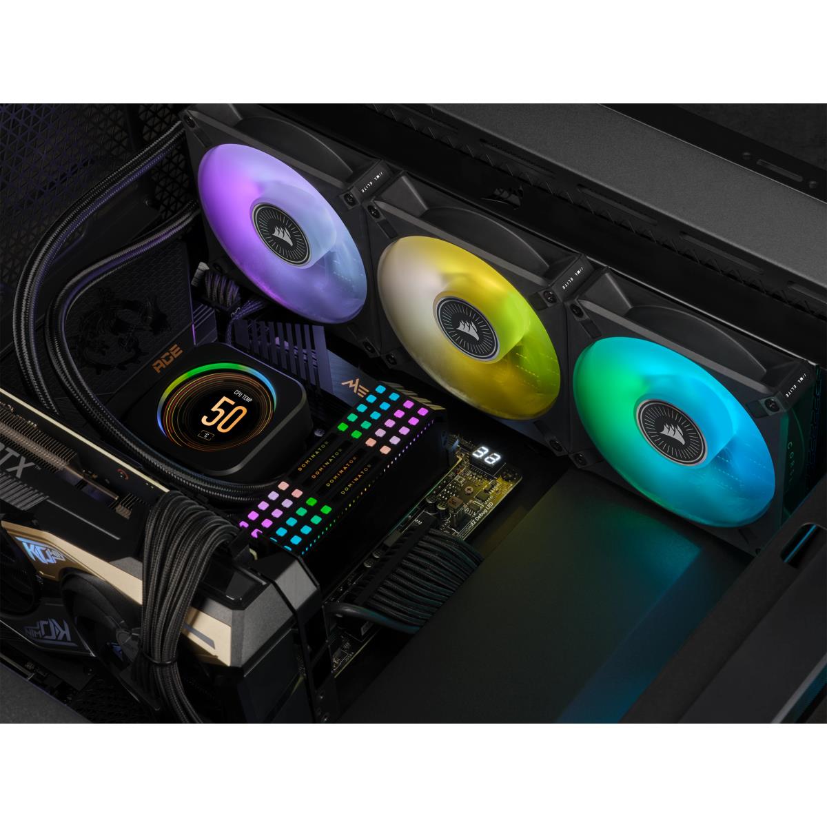 Led Fan - Icue Ml120 RGB Elite Premium 120mm Pwm Magnetic Levitation Fan - Single Pack
