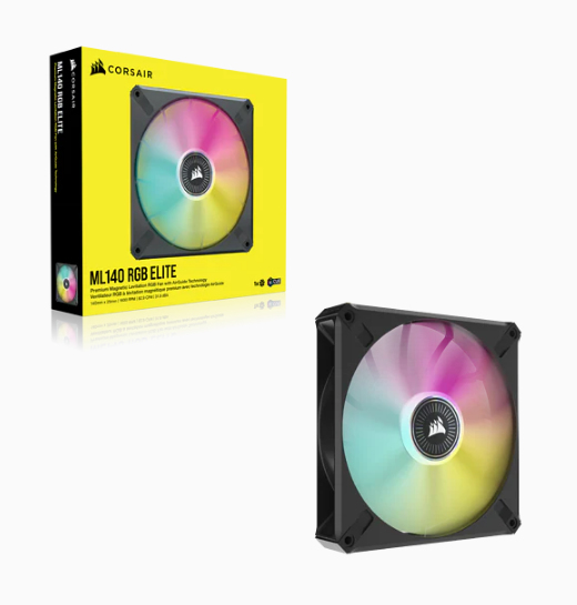 Led Fan - Icue Ml140 RGB Elite Premium 140mm Pwm Magnetic Levitation Fan - Single Pack