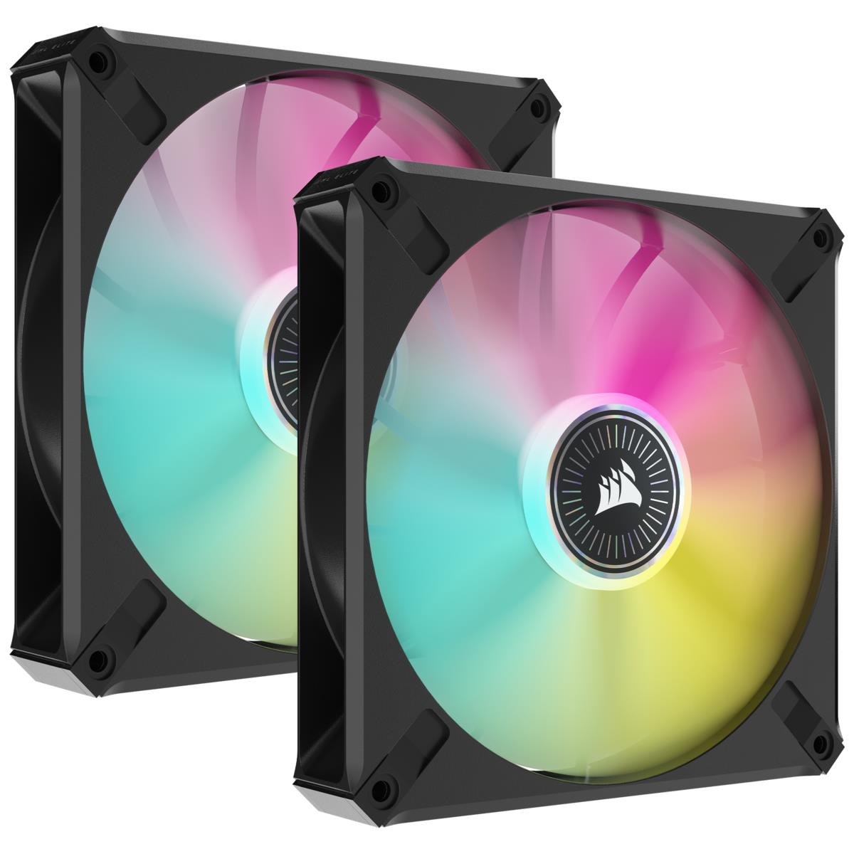 Led Fan - Icue Ml140 RGB Elite Premium 140mm Pwm Magnetic Levitation Fan - Dual Fan Kit With Icue Lighting Node Core