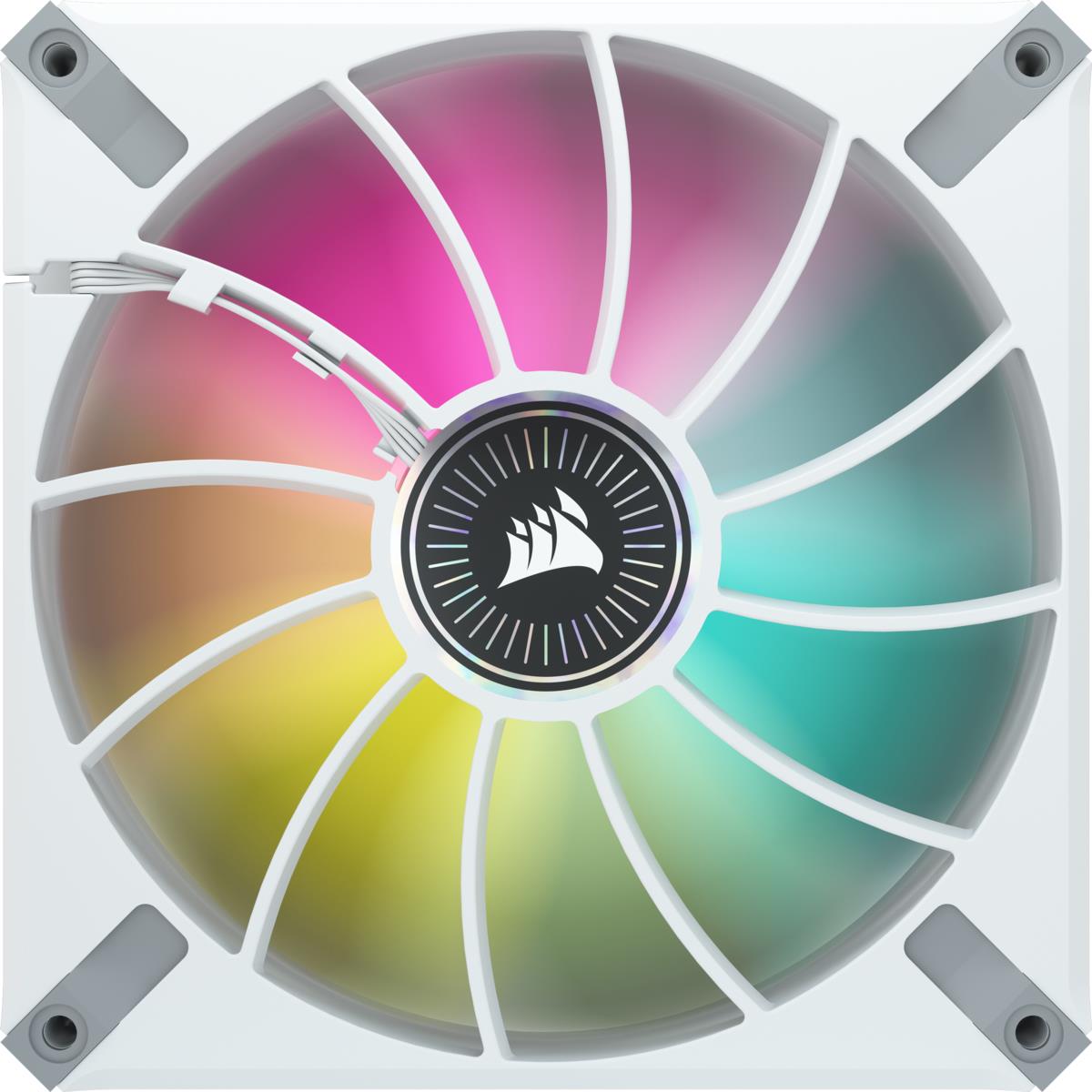 Led Fan - Icue Ml140 RGB Elite Premium 140mm Pwm Magnetic Levitation Fan - White Single Pack