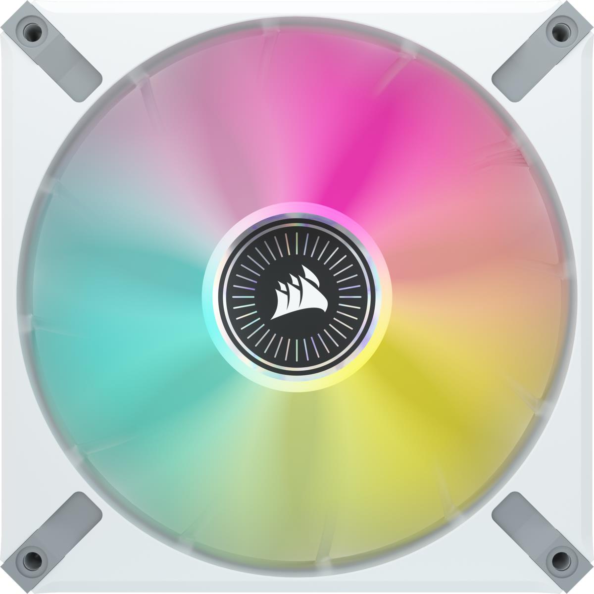Led Fan - Icue Ml140 RGB Elite Premium 140mm Pwm Magnetic Levitation Fan - White Single Pack
