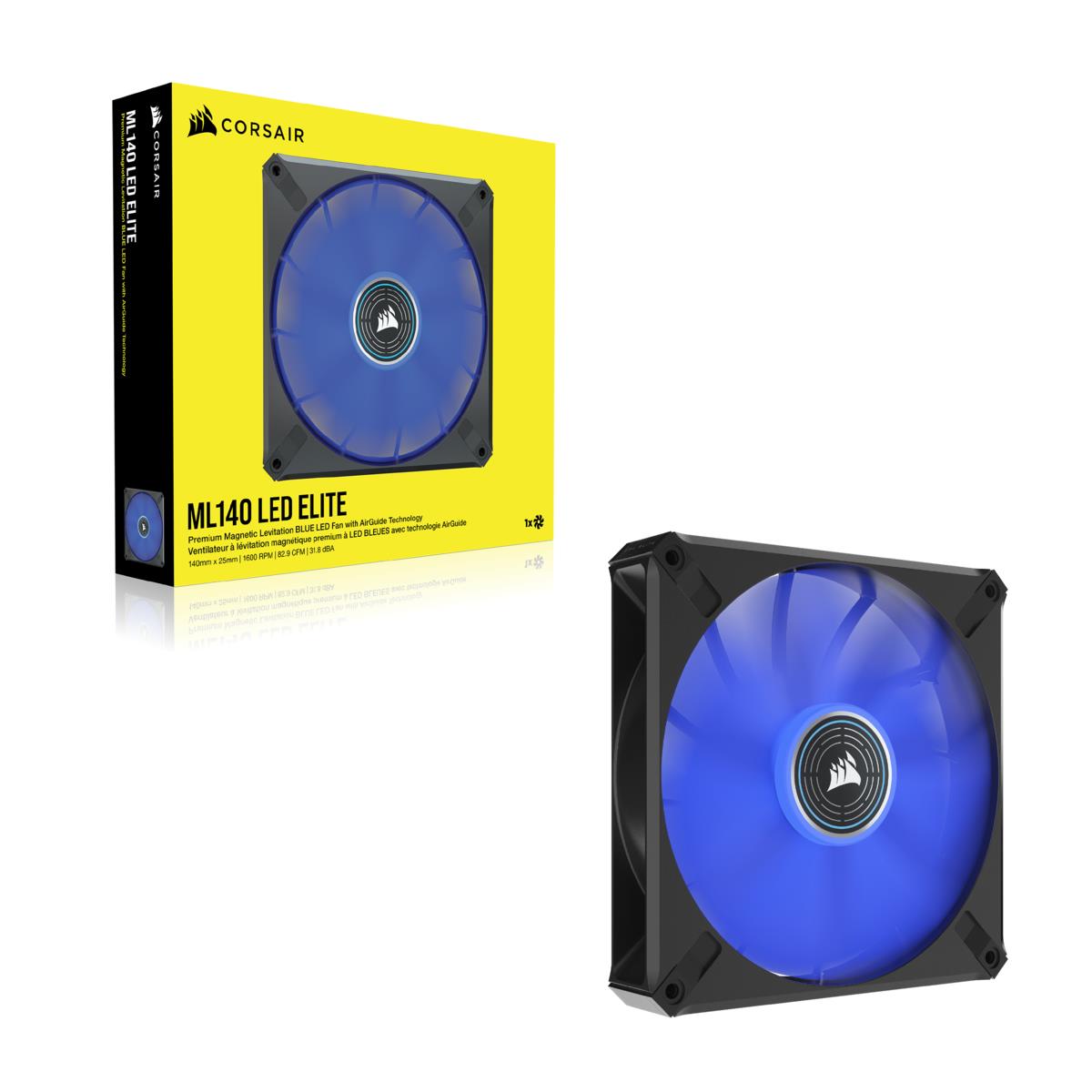 Led Fan - Ml140 LED Elite Blue Premium 140mm Pwm Magnetic Levitation Fan
