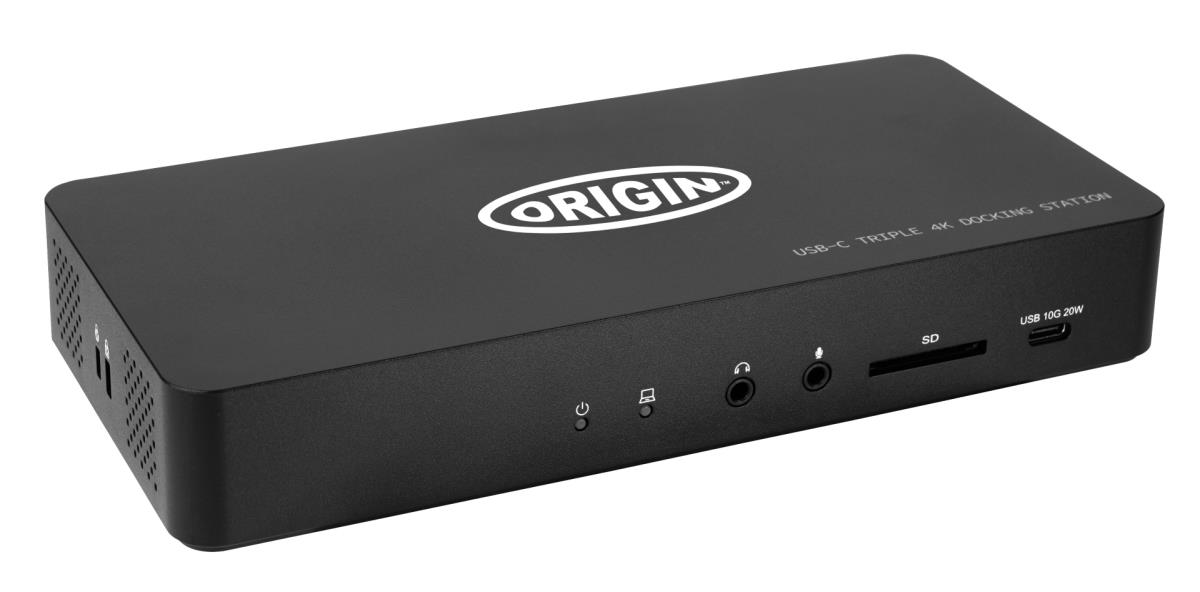 Docking Station - Triple 4k USB-c - 135w - Black With Cable USB-c To USB C / USB-a