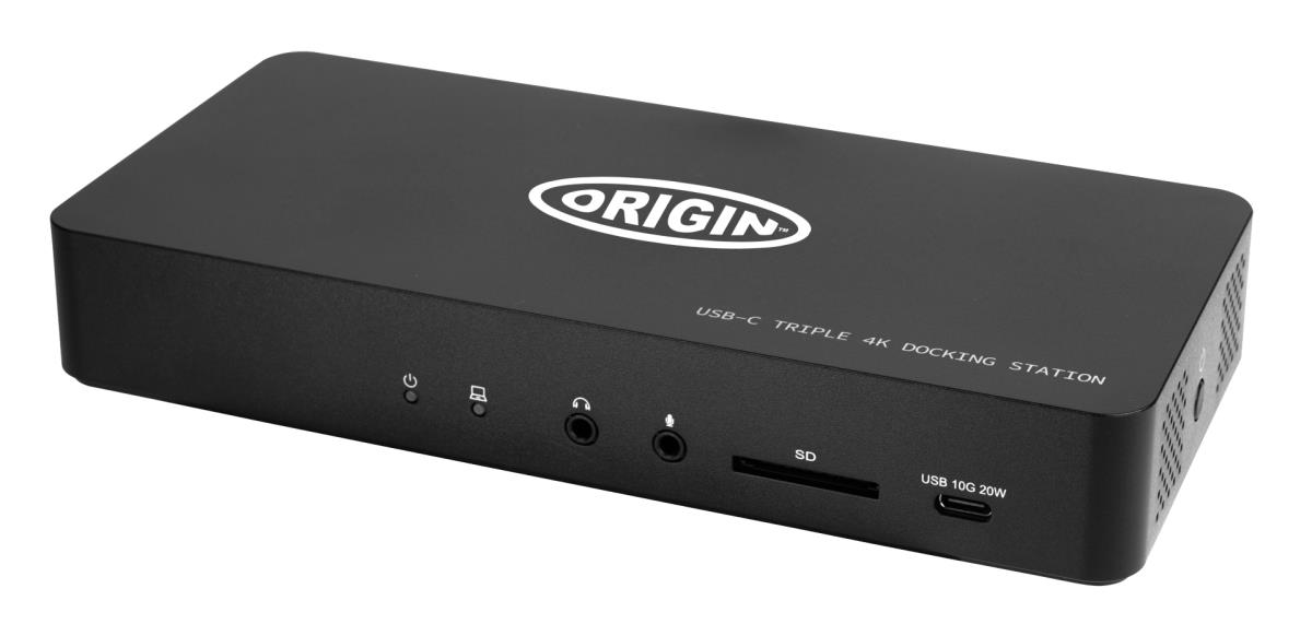 Docking Station - Triple 4k USB-c - 135w - Black With Cable USB-c To USB C / USB-a