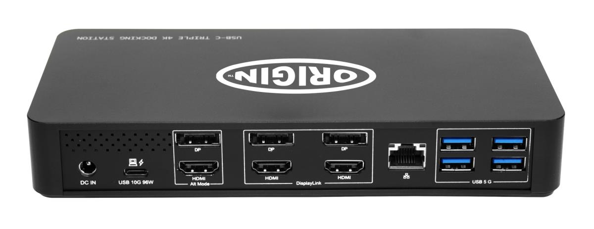 Docking Station - Triple 4k USB-c - 135w - Black With Cable USB-c To USB C / USB-a