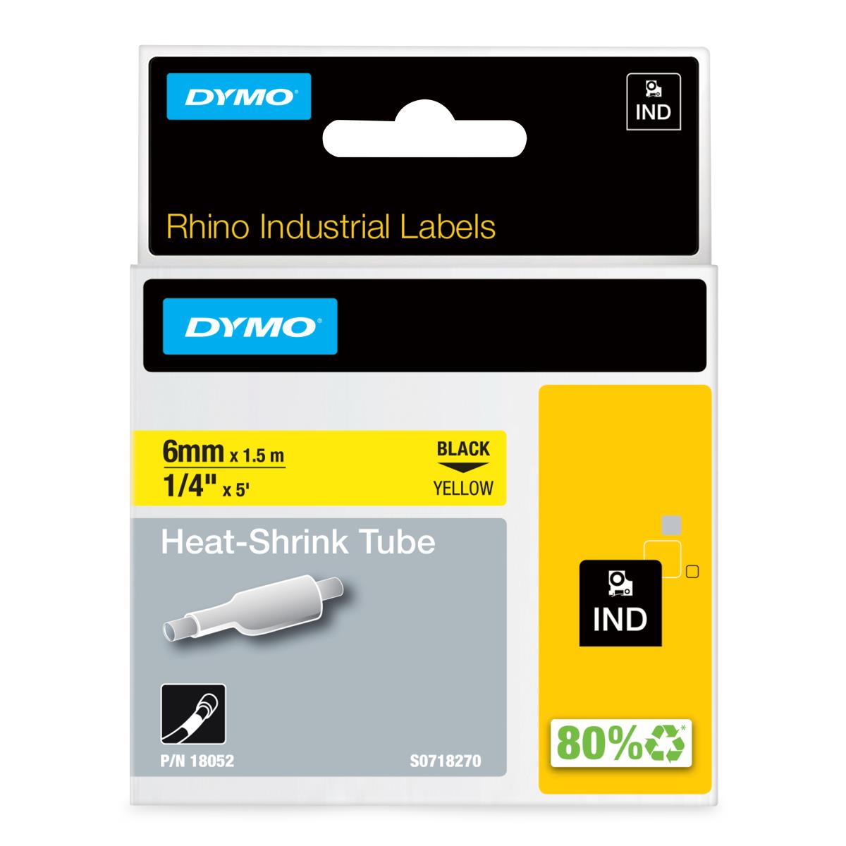 RHINO TAPE KRIMPKOUS 6MM GEEL