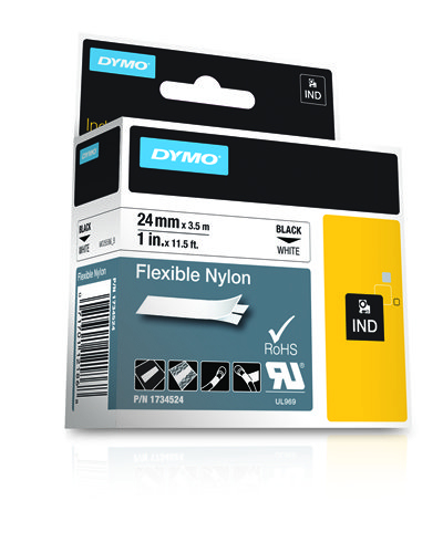 Tape Nylon 24mm X 3.5m Black-white