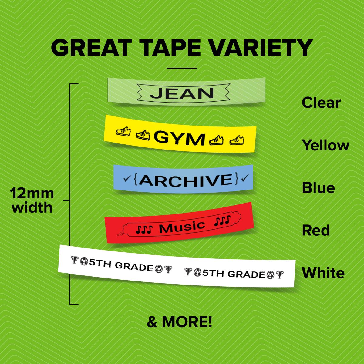 Paper Tape White 12mx4mm For Letratag