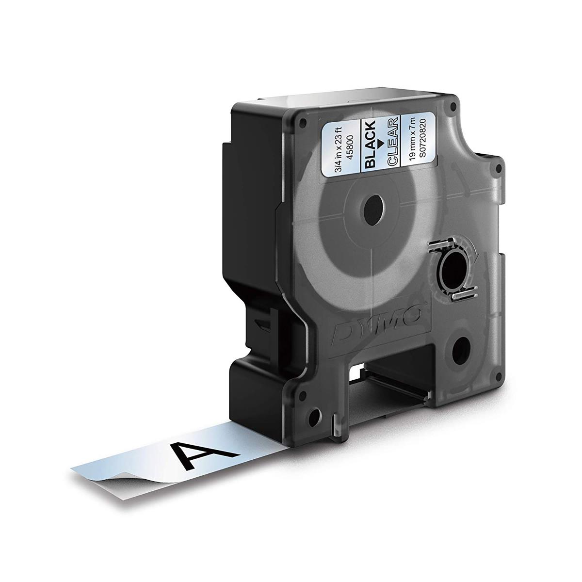 Tape/19mmx7m Black Transparent Type D1