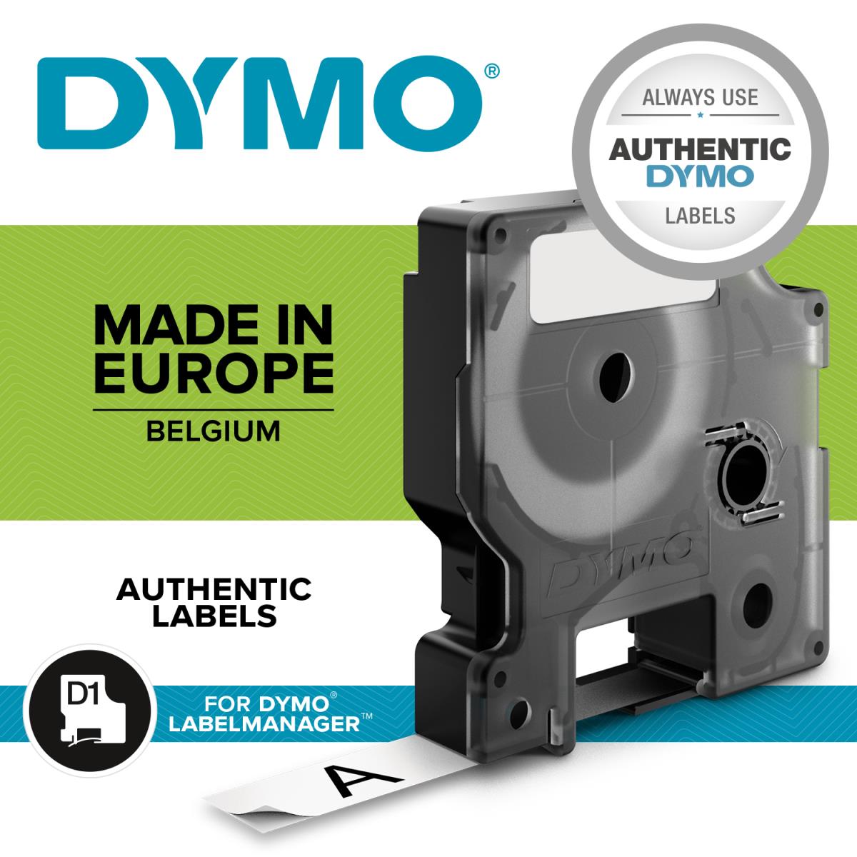 D1 - Tape Dymo 12mmx7m Red/transparant