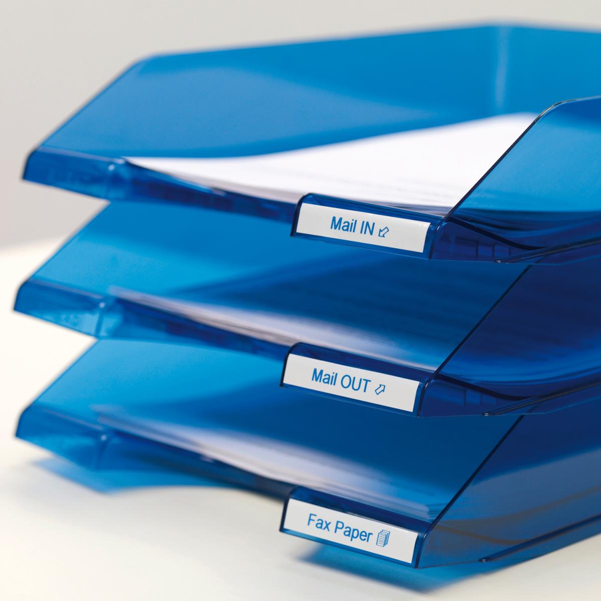 D1 Standard Tape Blue On White 12mmx7m