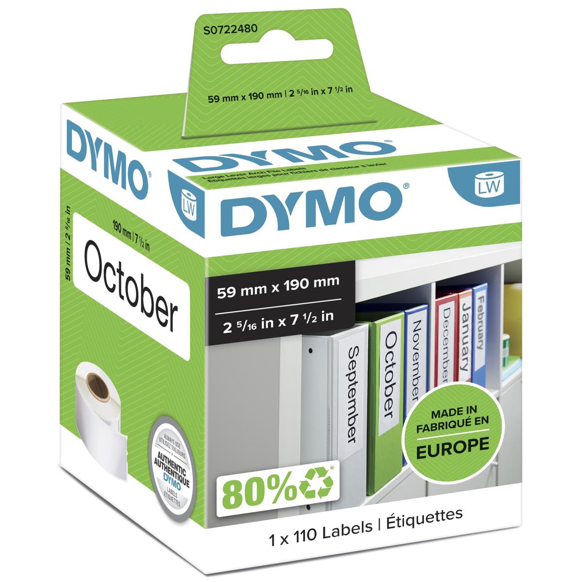 Labels/lafwide 59mmx190mm White (s0722480)