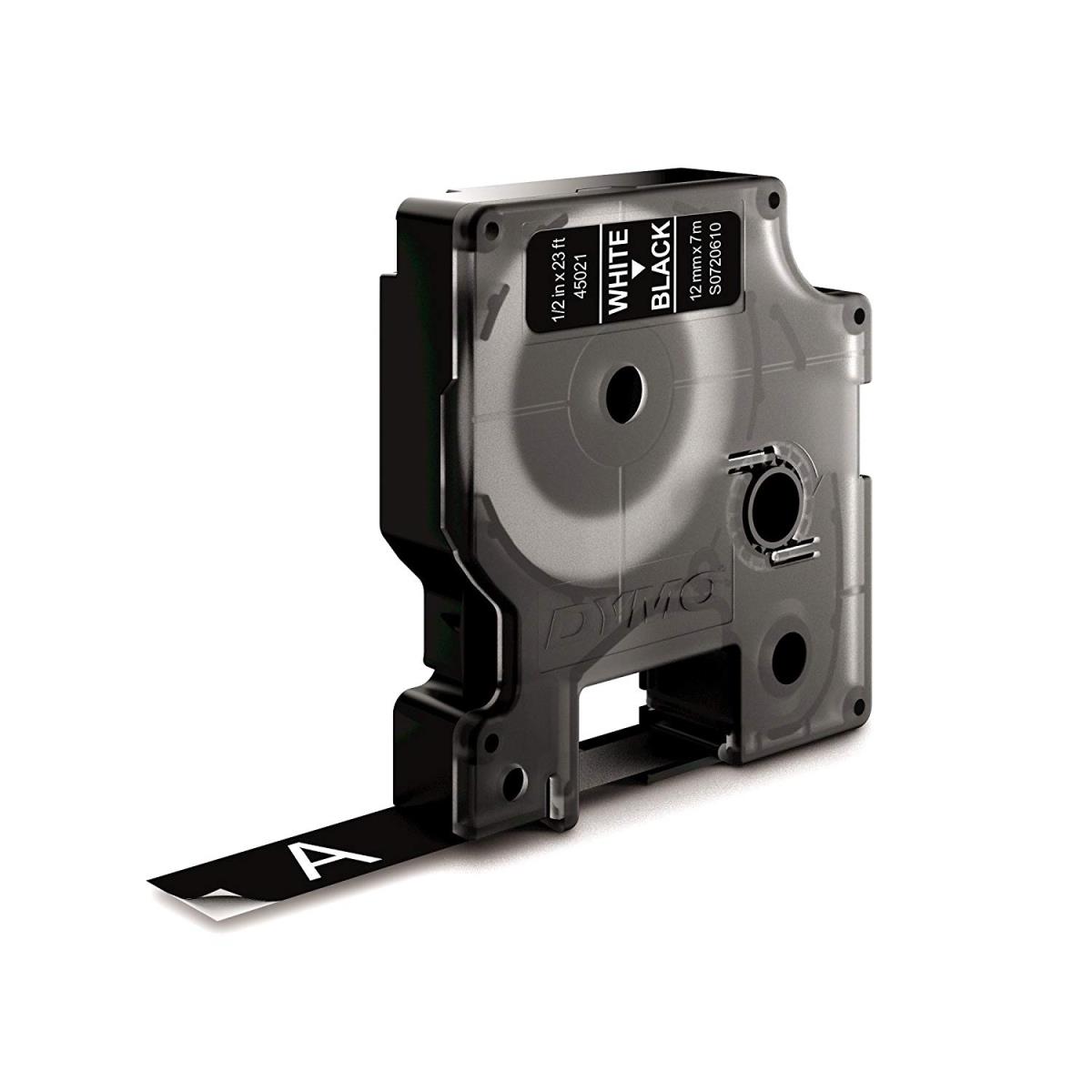 D1 Standard Tape White On Black 12mmx7m