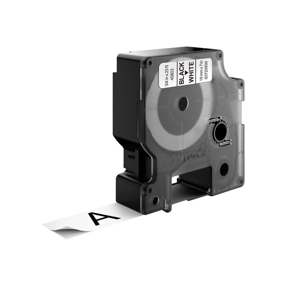 D1 Standard Tape Black On White 19mmx7m