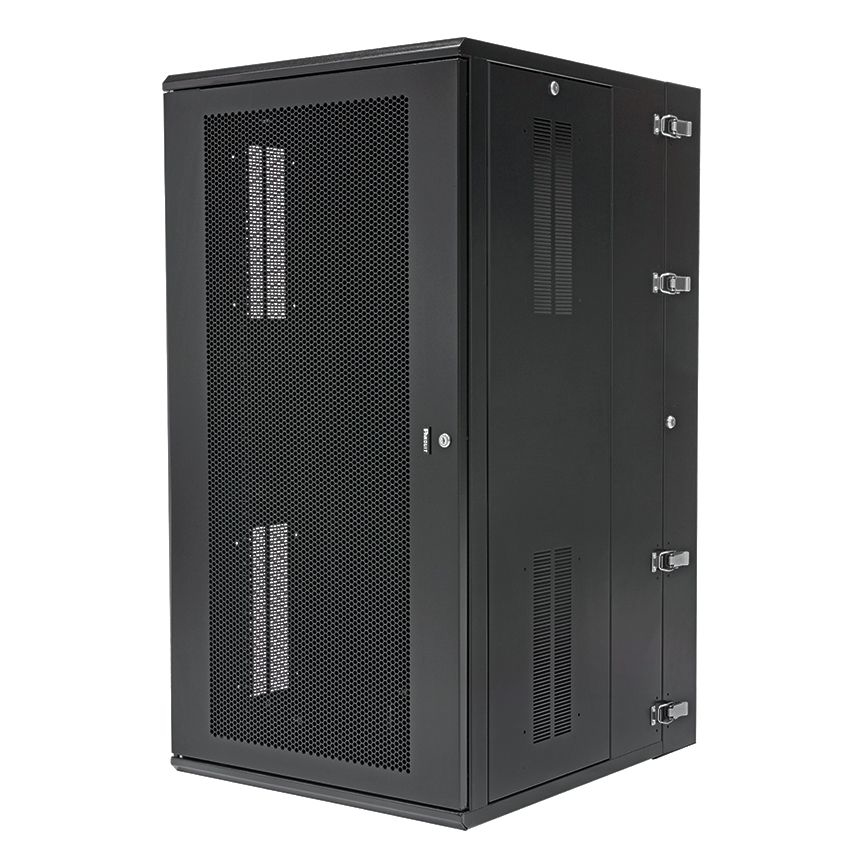 Wall Mount Cabinet 26ru 30in Depth Perforated Door Black