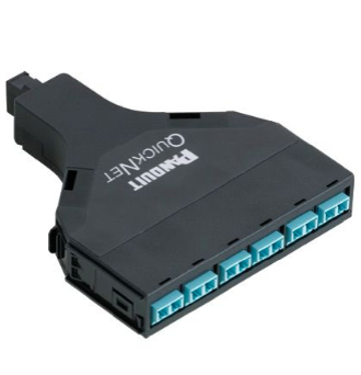 QuickNet SFQ MPO-LC Cassette, OM4, 12 Fiber, Universal