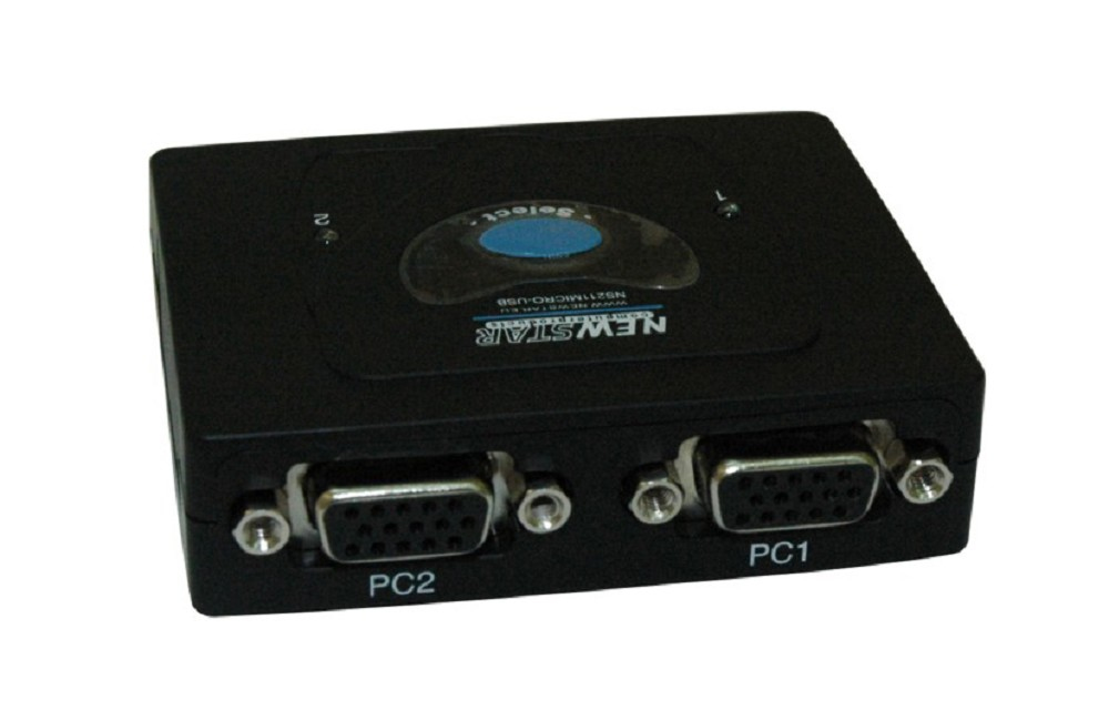 KVM Switch 2 Pc USB Build-in Cable Set