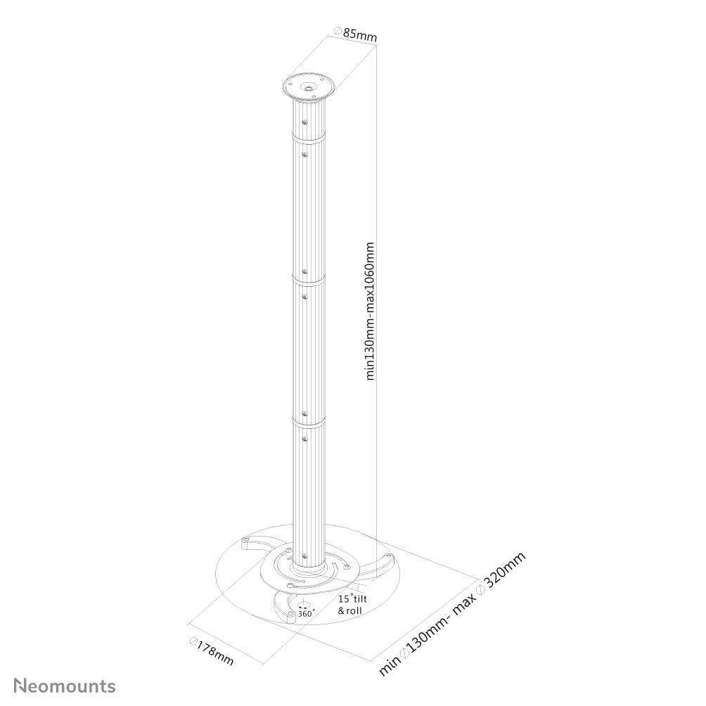 Projector/beamer Ceiling Mount (beamer-c200)