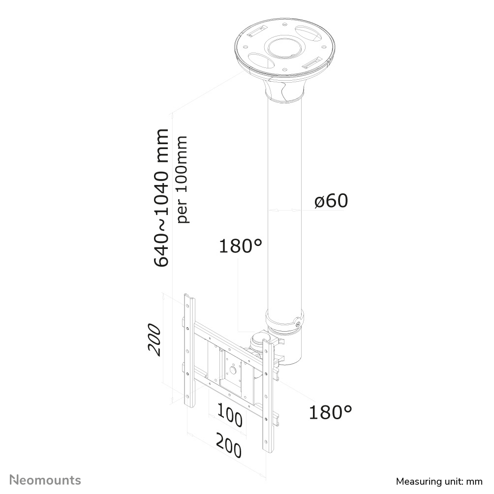 LCD Monitor/tv Ceiling Mount 10-32in (fpma-c200)