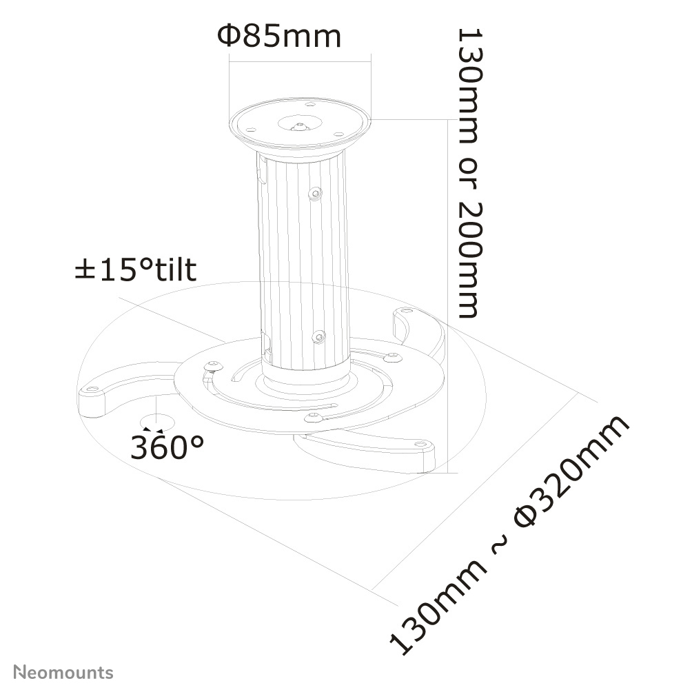Beamer Ceiling Mount (beamer-c80)