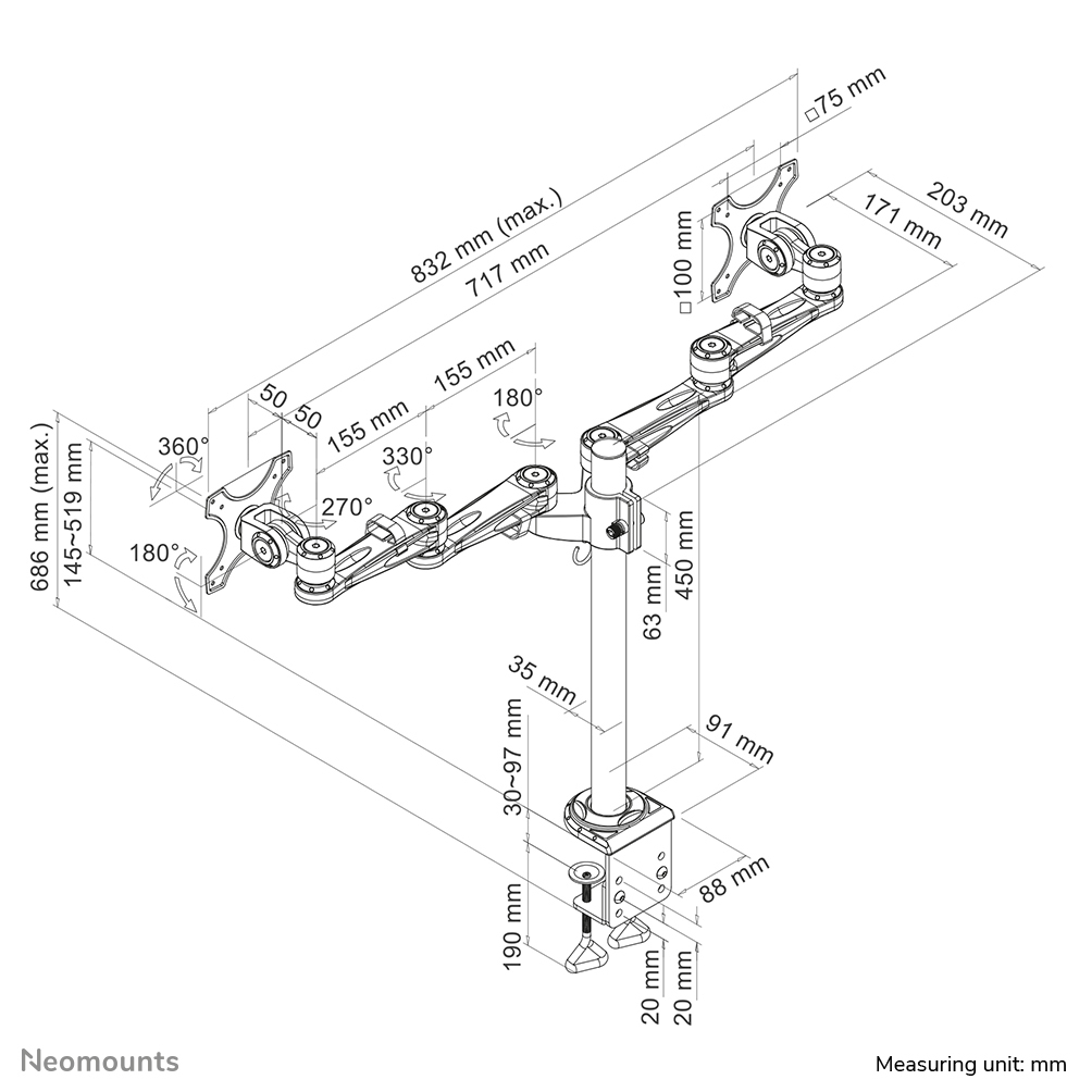 LCD Monitor Arm Desk (fpma-d935d)