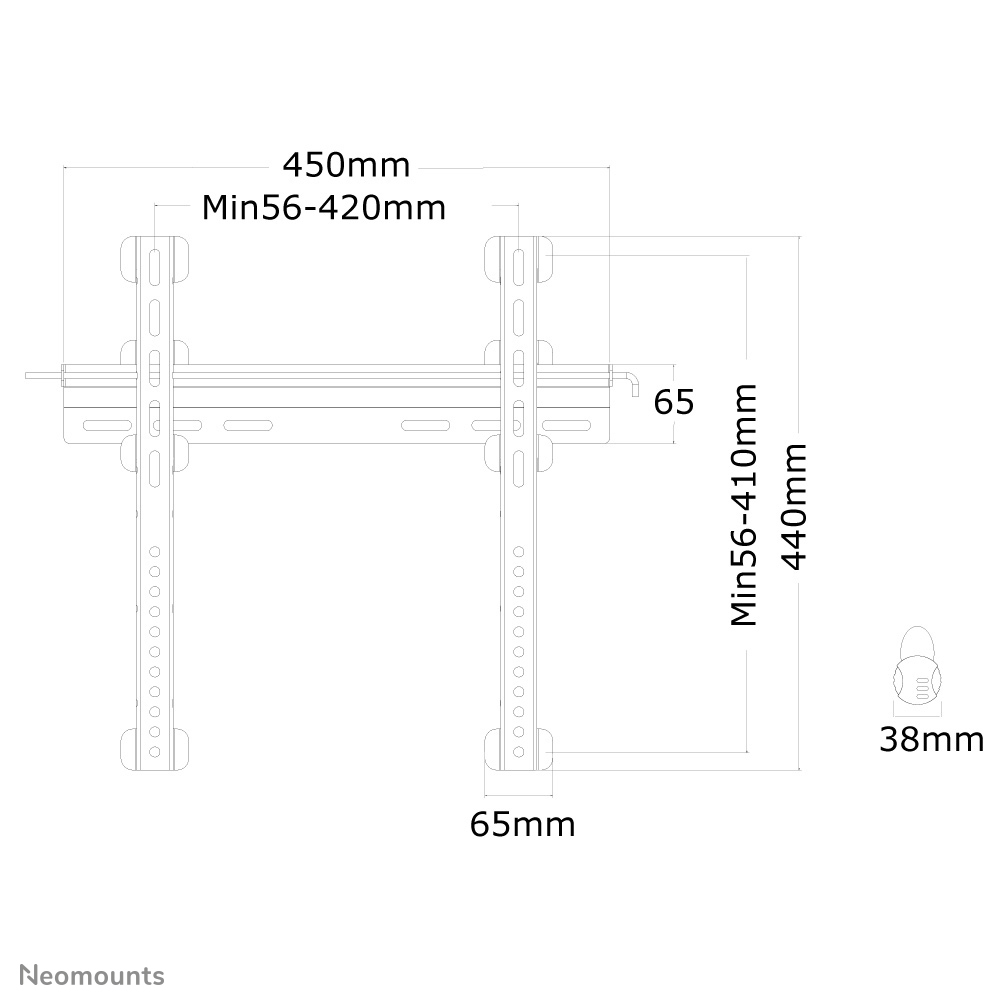 Plasma/ LCD Tv Wall Mount Bracket Silver