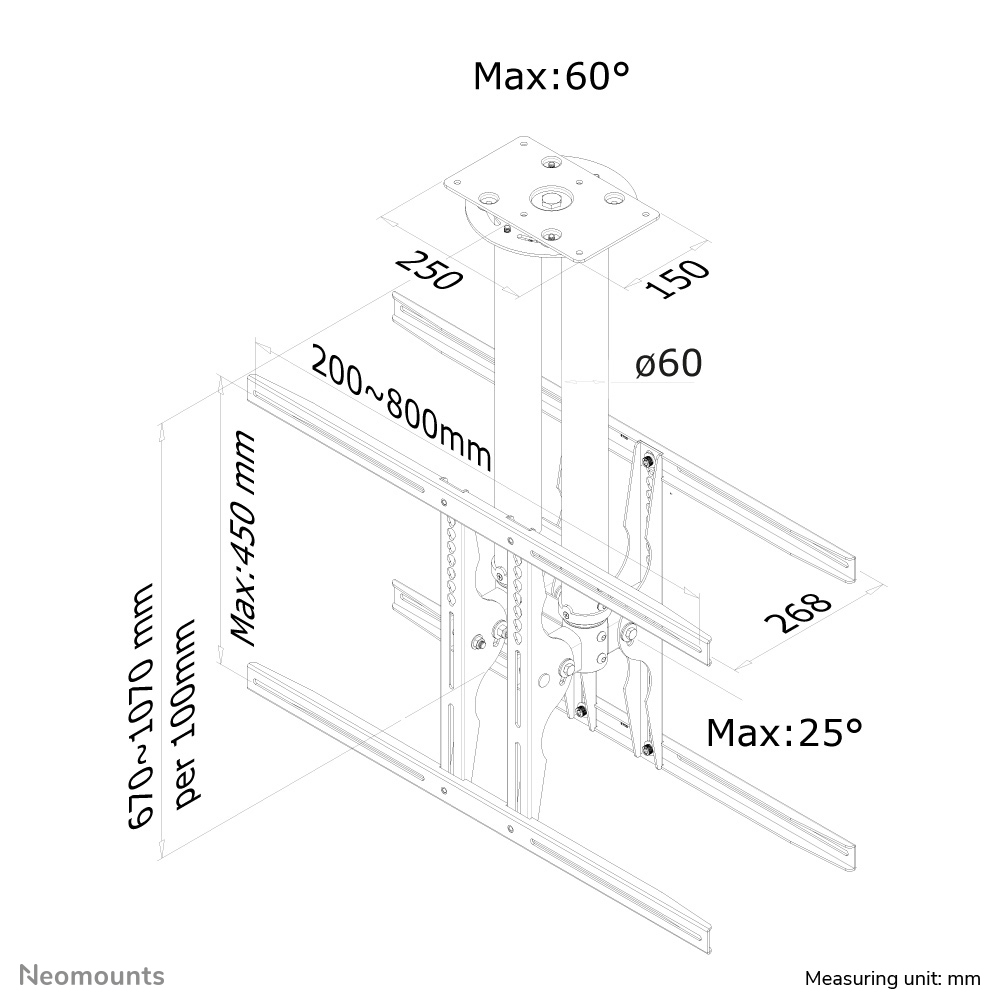 LCD Monitor & Tv Ceiling Mount (plasma-c100d)