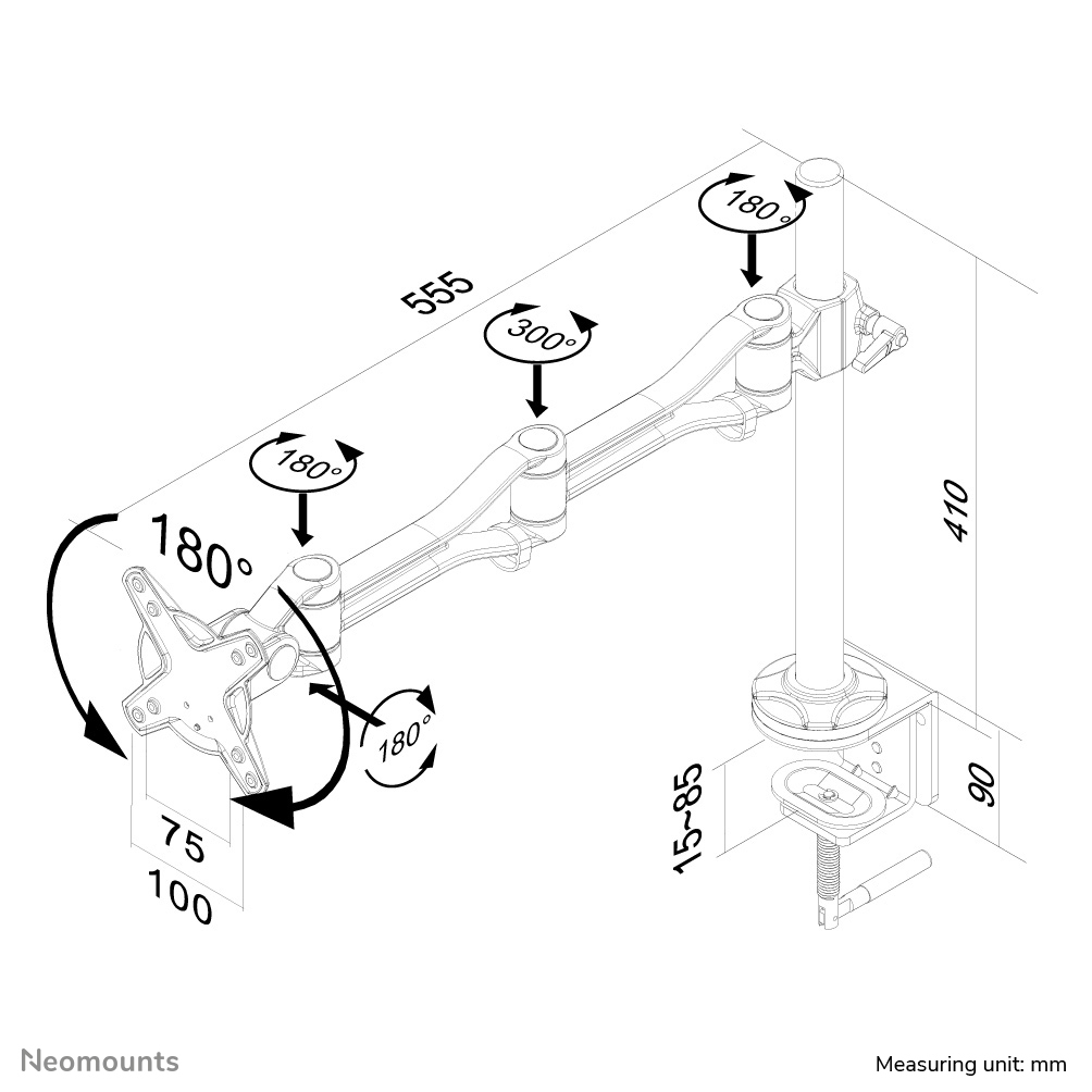 LCD Monitor Arm Desk Mount For One Screens (fpma-d1030)