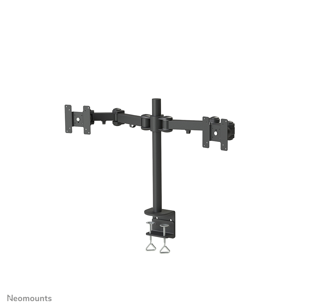 Dual Monitor 10-27in Desk Arm - Height Adjustable - Black