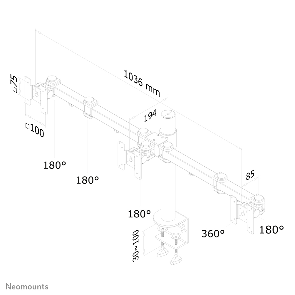 Lcd/TFT Desk Mount 3 Screens (fpma-d960d3)