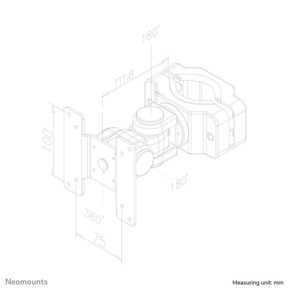 Lcd/led/TFT Pole Mount >24in (fpma-wp200black)