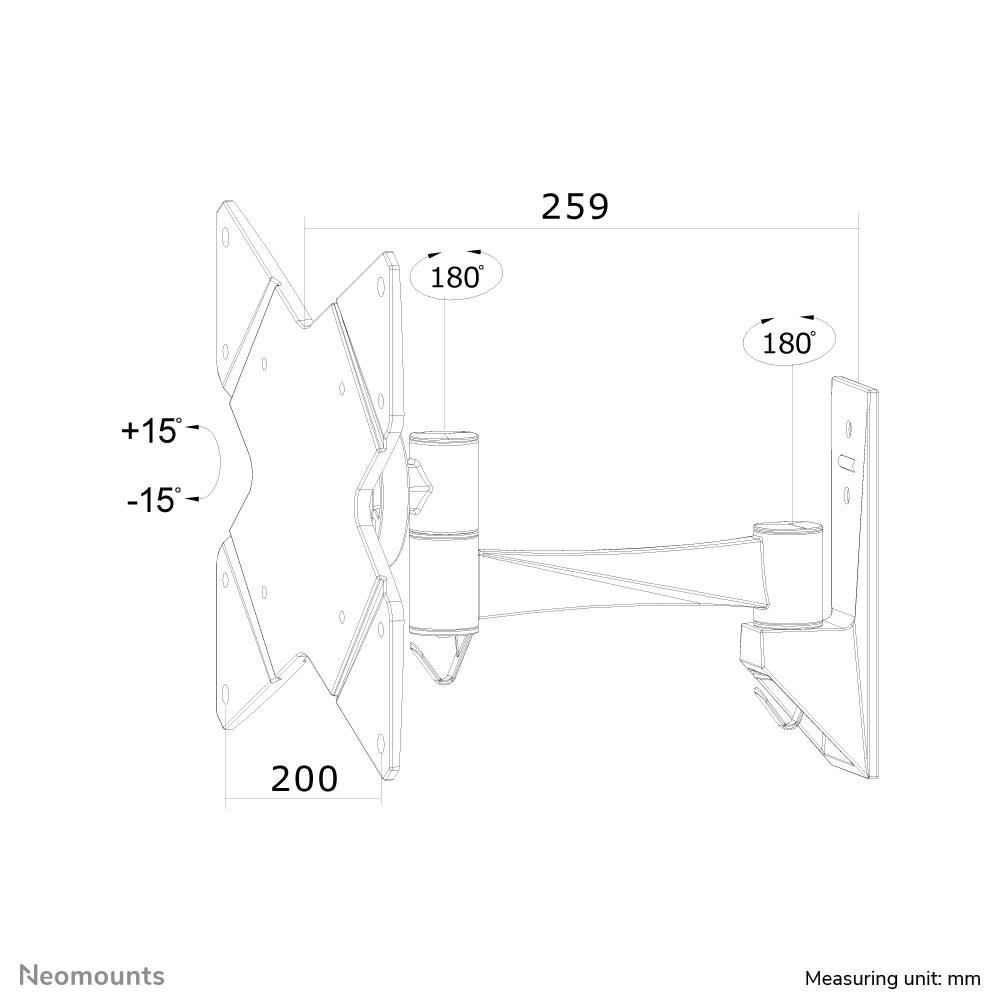 Lcd/TFT Wall Mount Black 5 Movements (fpma-w825)