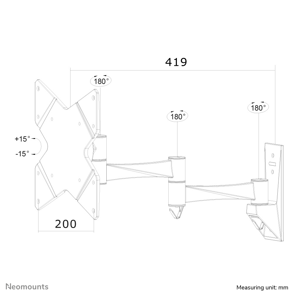 Lcd/TFT Wall Mount Black 5 Movements (fpma-w835)