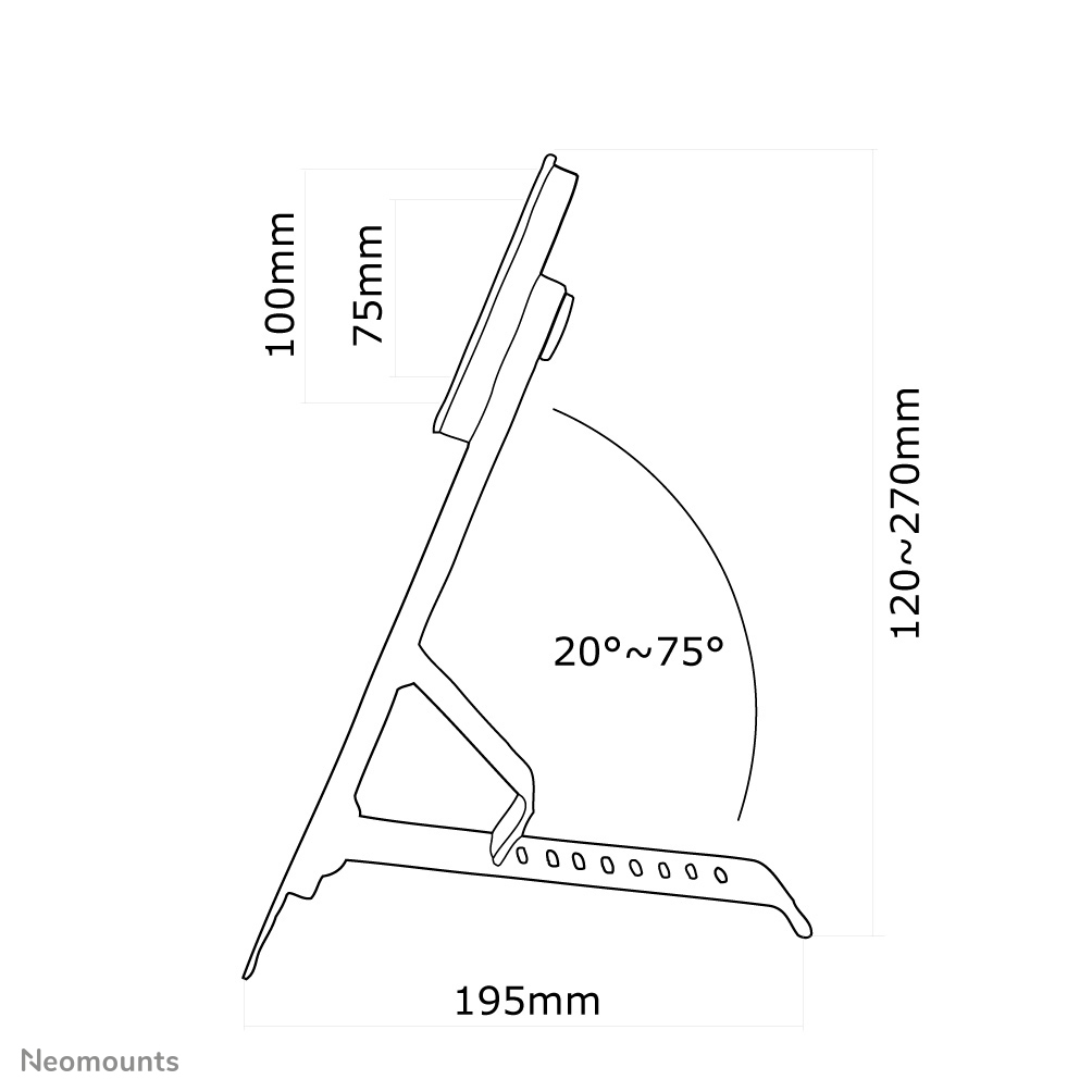 Monitor Arm Black TFT Up To 24in (fpma-d825black)