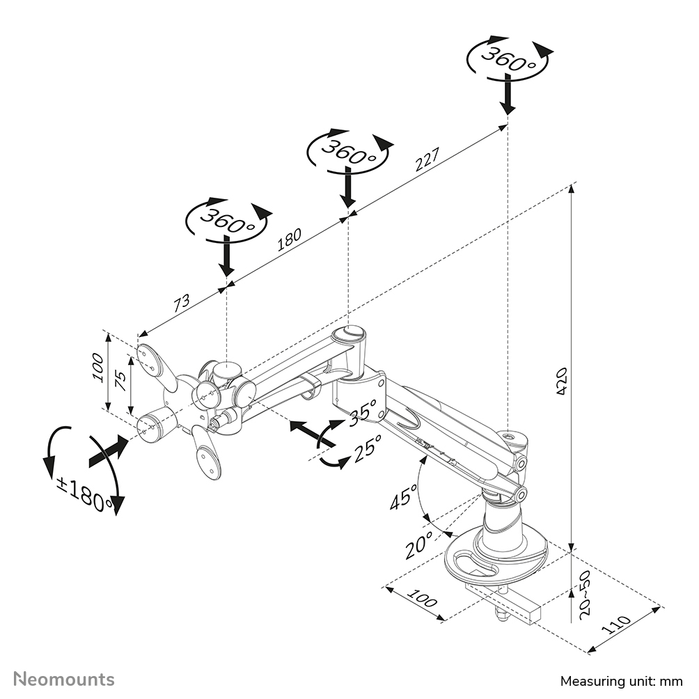 Flatscreen Deskmount Bladegrommet D940g (fpma-d940g)