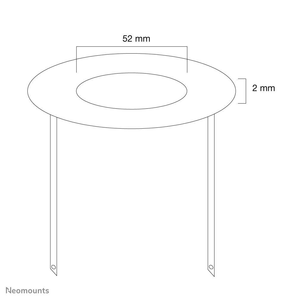 Ceiling Cover Black 50mm (fpma-crb5)