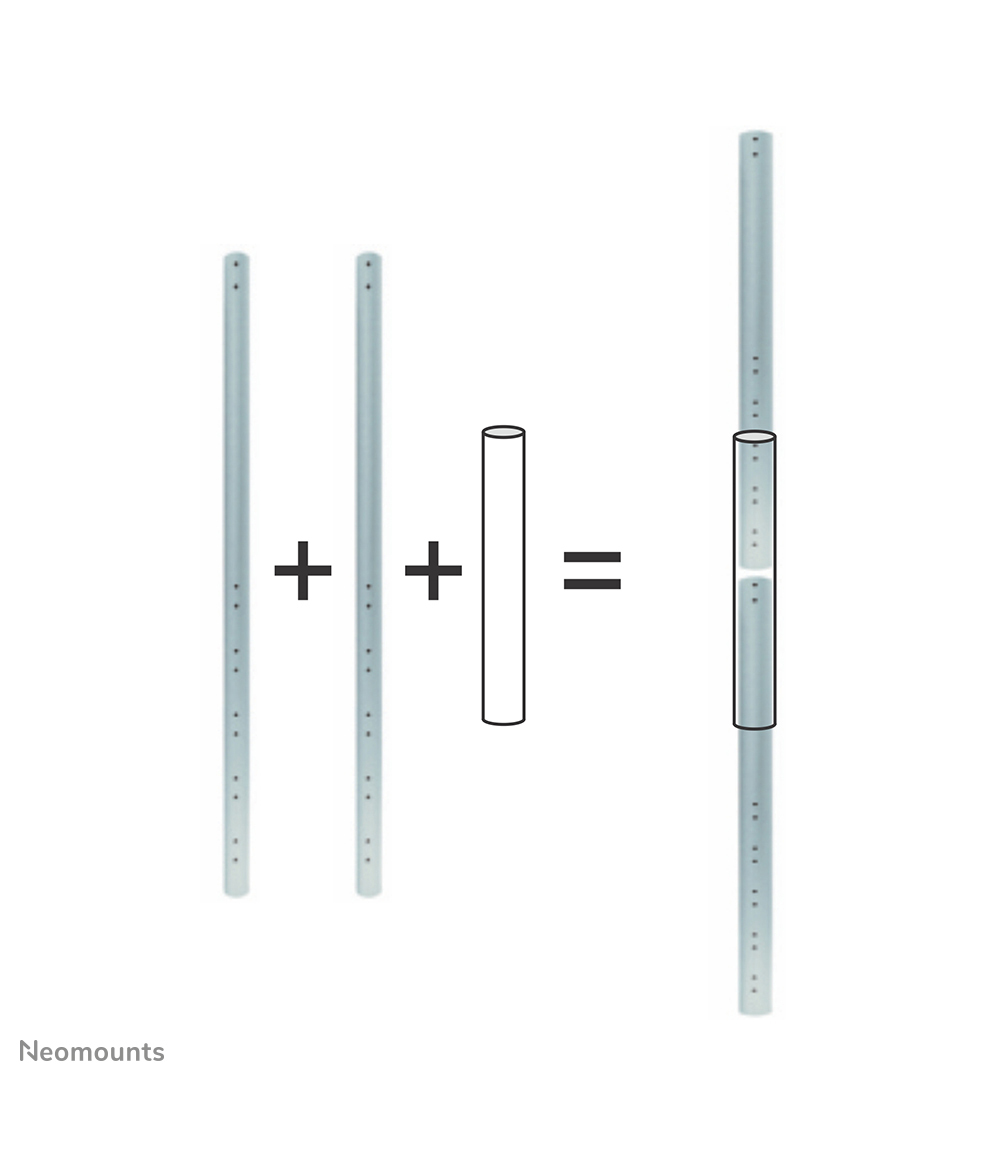 Extension Pole Connector Kit Silver
