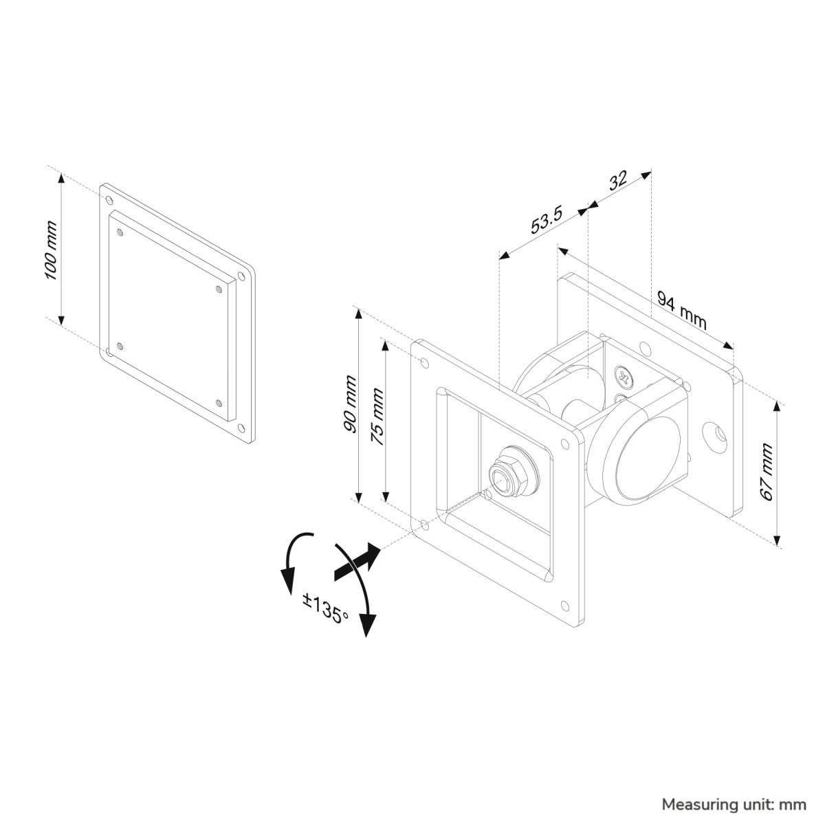 Toolbar Mount Fpma-dtb100/fpma-dtb200