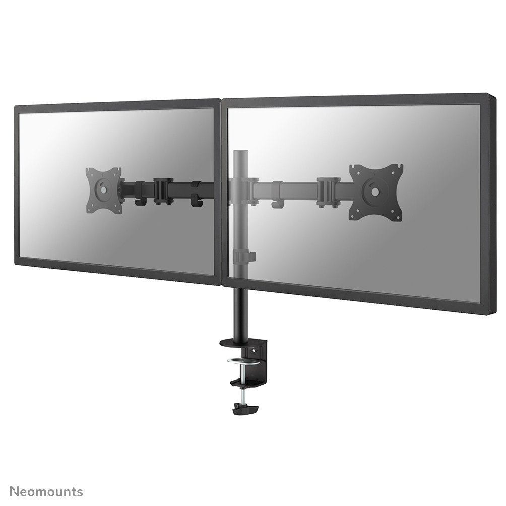 Monitor Mount - Wall - 2 Monitor - Tilt/swivel/rotate - Up To 27in - Black