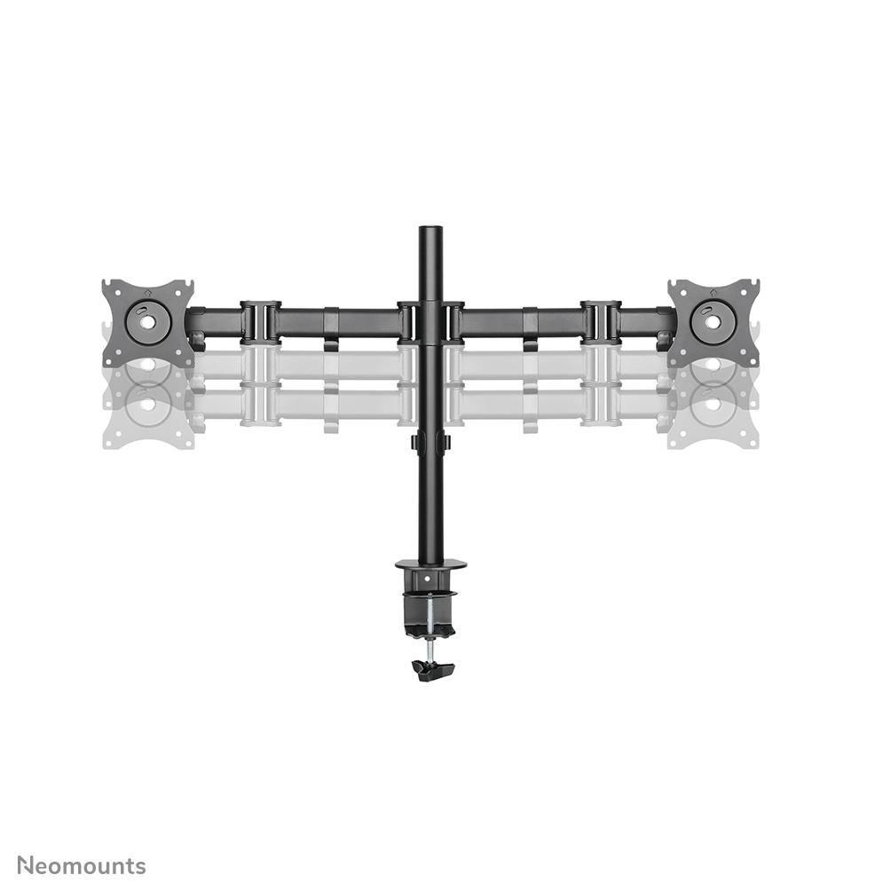 Monitor Mount - Wall - 2 Monitor - Tilt/swivel/rotate - Up To 27in - Black