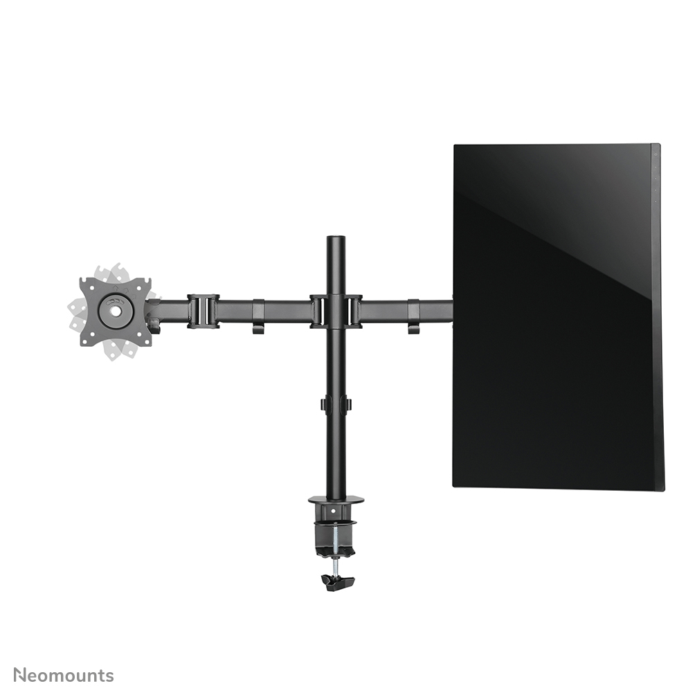 Monitor Mount - Wall - 2 Monitor - Tilt/swivel/rotate - Up To 27in - Black