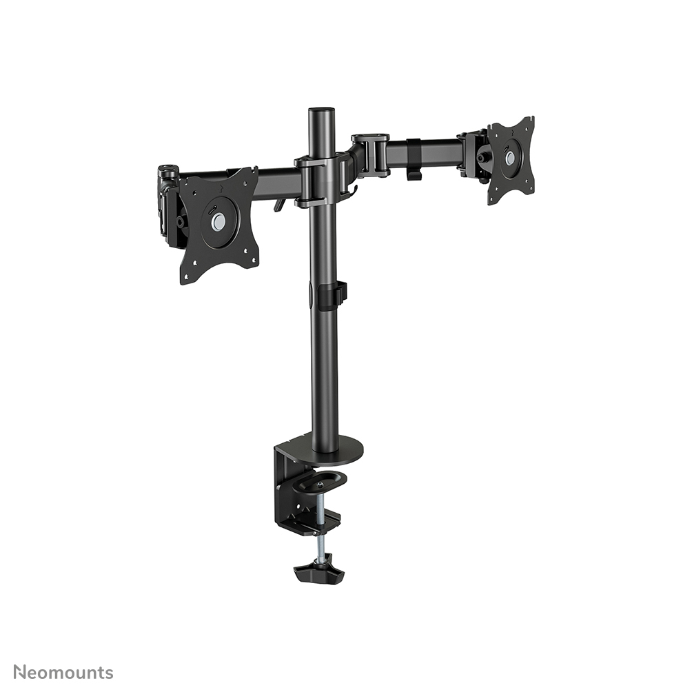 Monitor Mount - Wall - 2 Monitor - Tilt/swivel/rotate - Up To 27in - Black