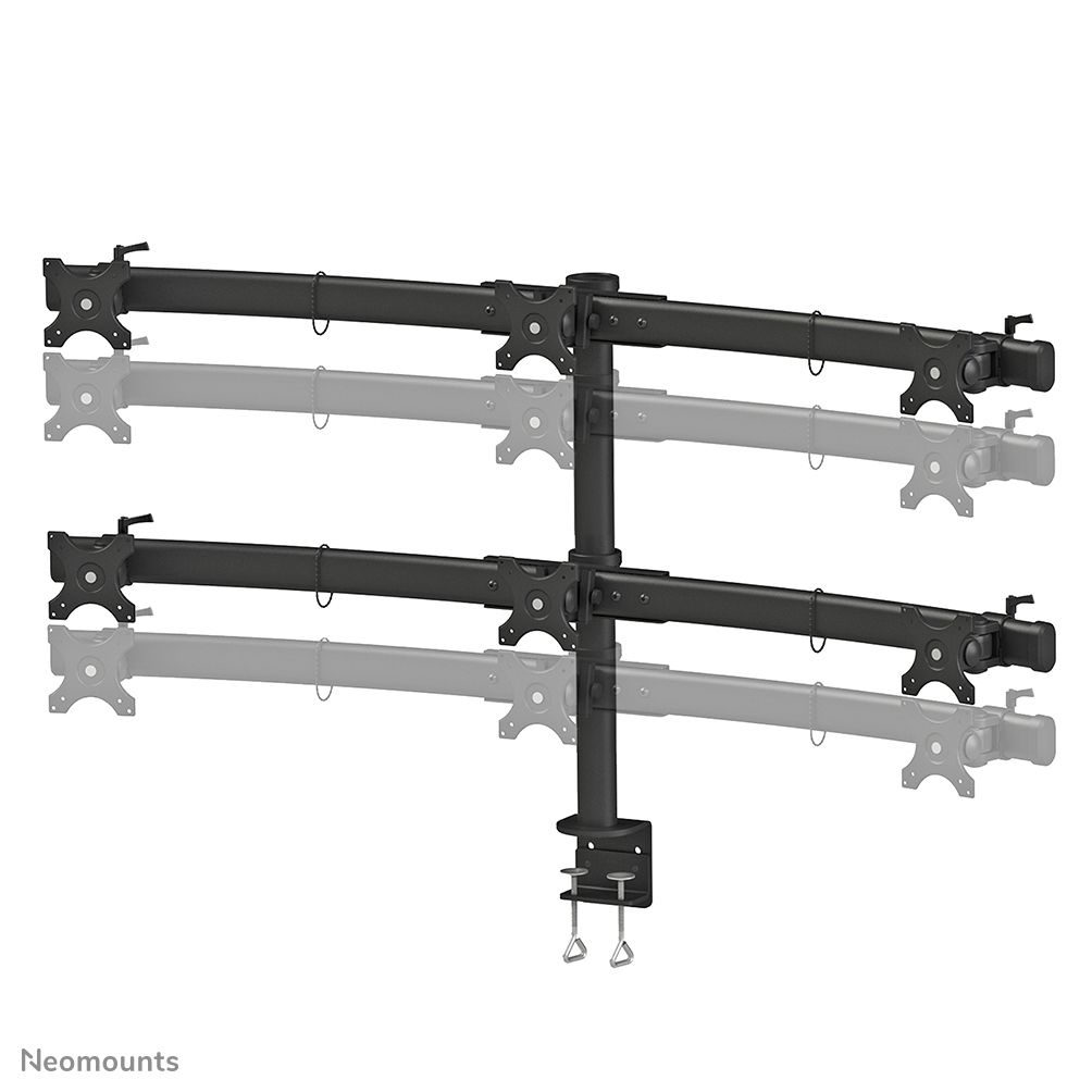6x 19-27in Screen Desk Mount (clamp) - Black
