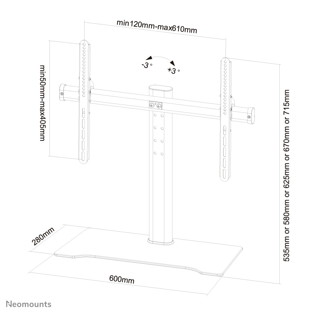 Flatscreen Desk Mount (stand/foot) Black 40kg