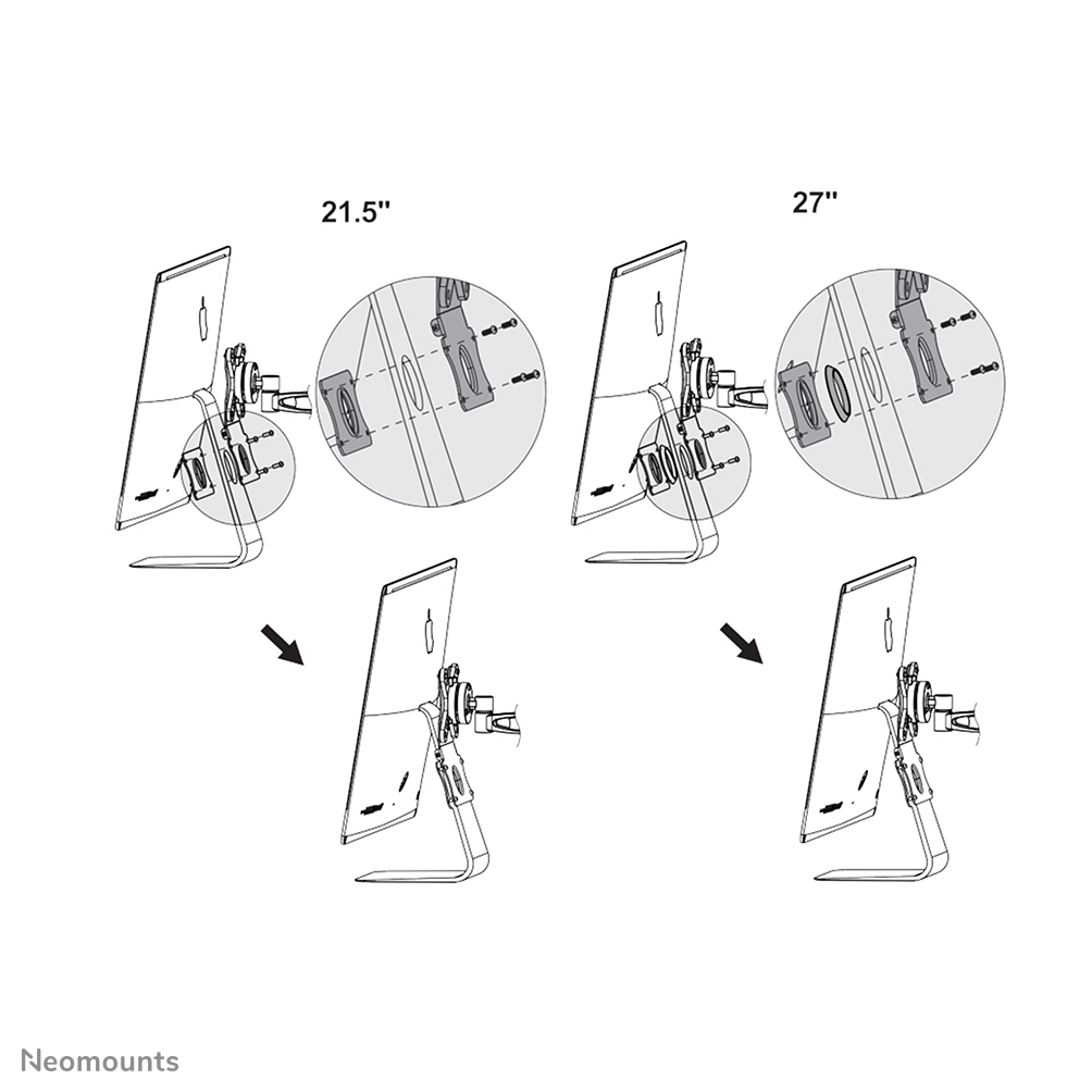 Vesa Conversion Plate - Apple Mac To Vesa 75x75 Silver 15kg