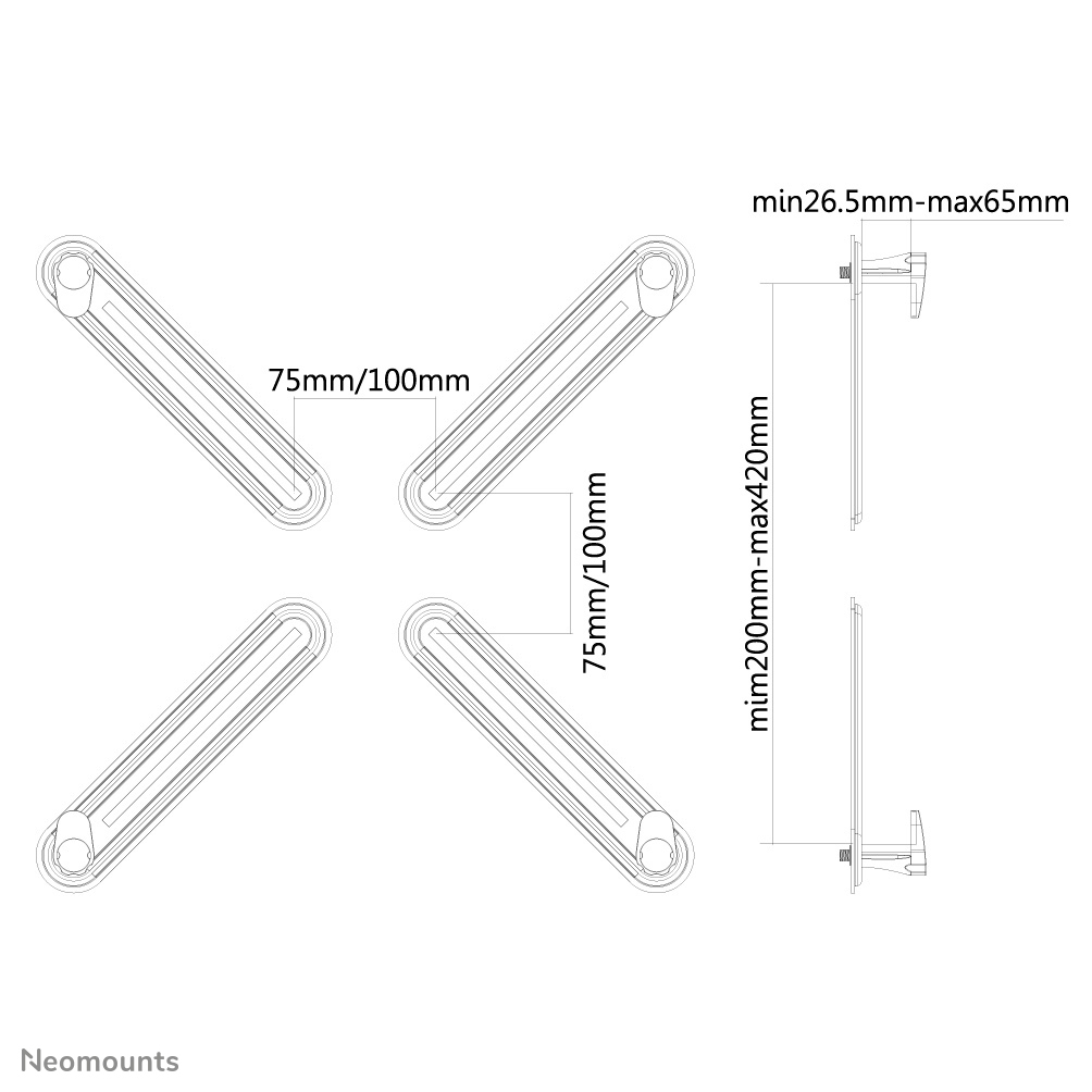 Vesa Conversion Plate - Apple Mac To Vesa 75x75 Silver 8kg