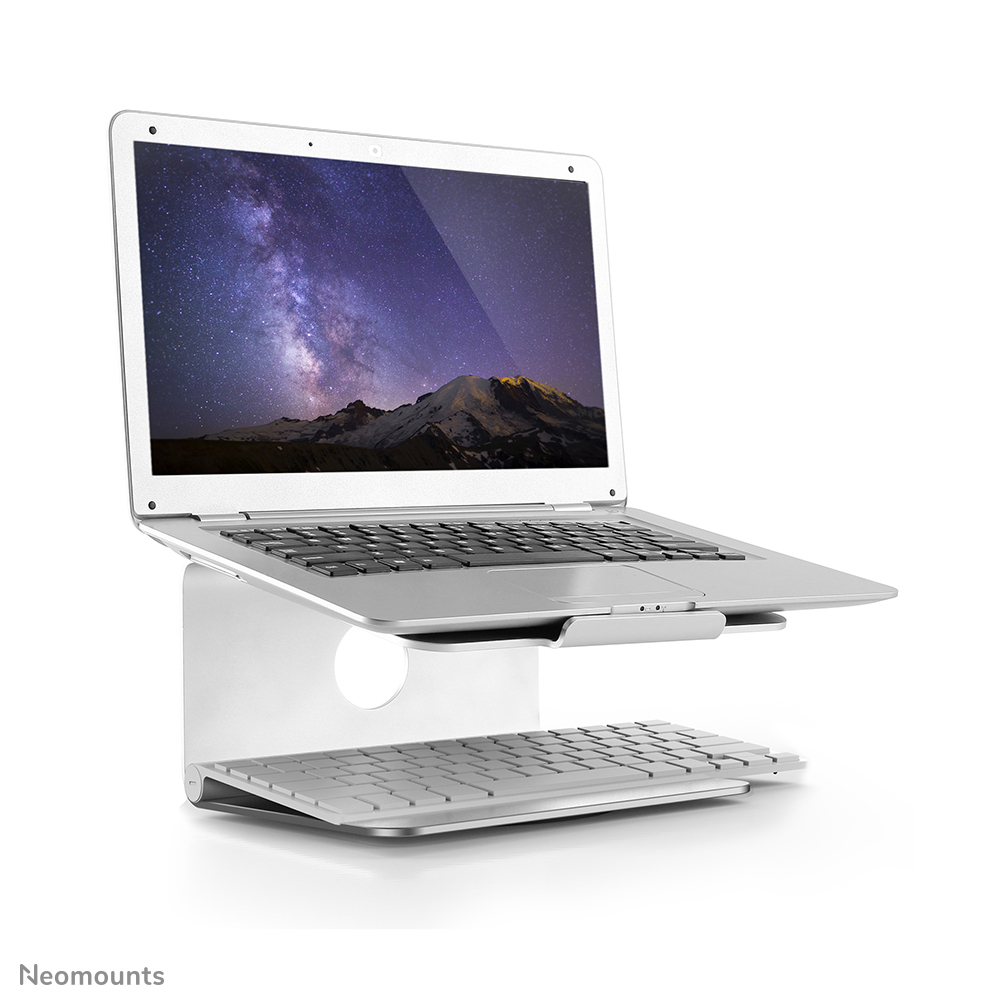 Laptop Desk Stand (ergonomic 360 Degrees Rotatable) Silver 5kg