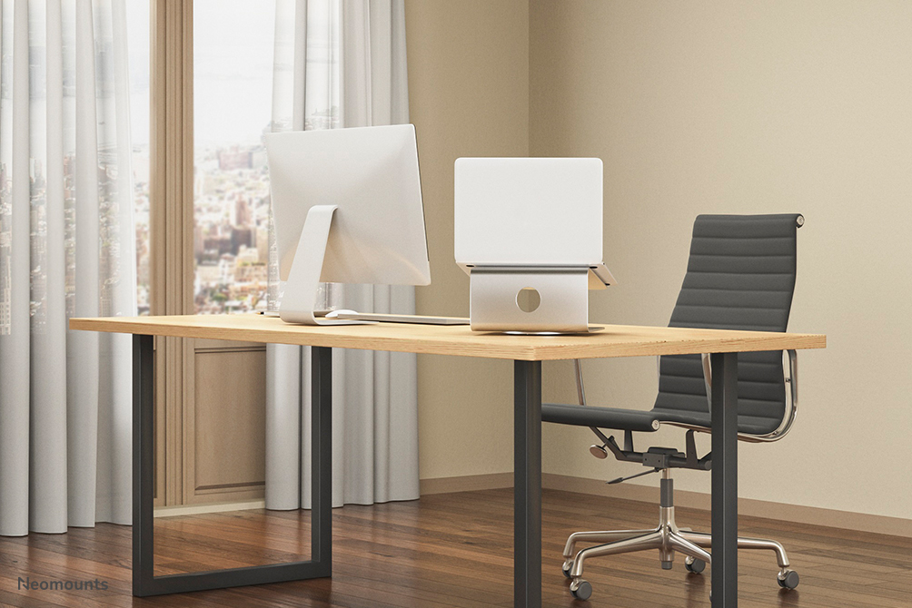 Laptop Desk Stand (ergonomic 360 Degrees Rotatable) Silver 5kg
