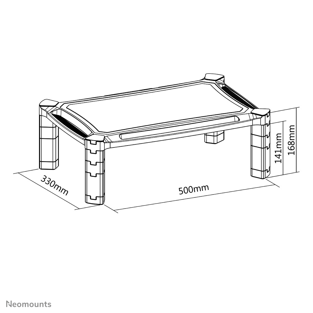 Monitor Raiser Black (height Adjustment: 16.8cm) 25kg